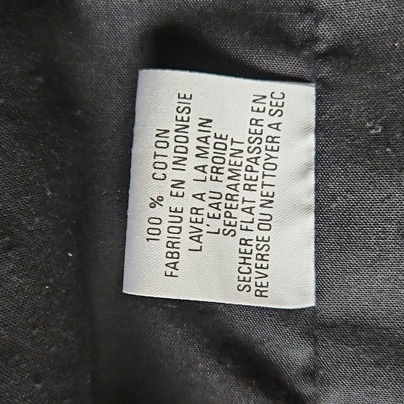 Cleo Black White 4 Button Cotton Lightweight Sleeveless Vest Size Small - Picture 8 of 14